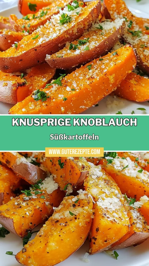 Entdecke dieses köstliche Rezept für knusprige Knoblauch Parmesan Süßkartoffeln! Diese Süßkartoffelspalten sind perfekt als gesunde Beilage oder Parmesan knusprige Snacks für jeden Anlass. Folge unserem einfachen Süßkartoffelspalten Rezept und genieße aromatische, im Ofen geröstete Süßkartoffeln, die du lieben wirst. Probiere es aus und lass dich von den Aromen überraschen! Speichere dieses Rezept jetzt! #Süßkartoffeln #GesundeBeilagen #KnoblauchParmesan #OfenRezepte