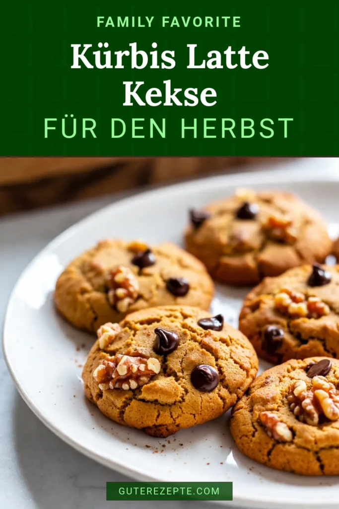 Entdecke das perfekte Rezept für herbstliche Kekse mit deinem Lieblingsgeschmack: Kürbis-Gewürz-Latte-Kekse! Diese köstlichen Kekse vereinen die Aromen von Kürbis, Kaffee und Schokoladenstückchen mit einer knackigen Note von Walnüssen. Ideal für gemütliche Nachmittage oder als süße Überraschung für Freunde. Probiere unser einfaches Kürbis Keks Rezept und bringe die Herbststimmung in dein Zuhause. Speichere dir das Rezept für später! #KürbisGewürzLatteKekse #HerbstlicheKekseMitKaffee #SchokoladenstückchenKekse #KürbisKeksRezept