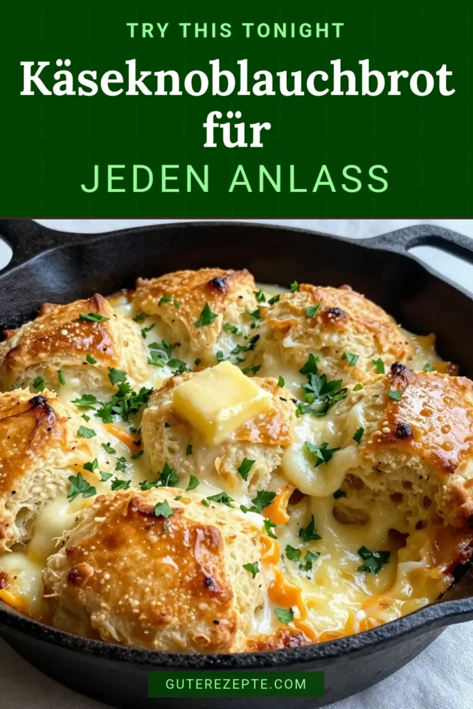 Entdecke unser Rezept für leckere Käse-Knoblauch-Zupfbrote! Dieses einfache Knoblauchbrot ist perfekt für jede Gelegenheit und lässt sich kinderleicht als herzhaftes Brot Rezept zubereiten. Zupfbrot selber machen wird mit unserem Rezept zum Genuss! Perfekt zum Teilen und Genießen, besonders frisch aus dem Ofen. Probier es aus und teile deine Kreation! #Zupfbrot #Käsebrötchen #Knoblauchbrot #Backen