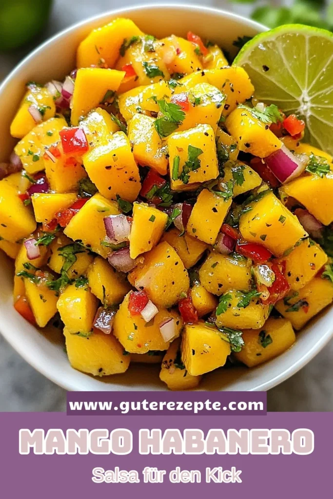 Lust auf den perfekten Genuss? Probiere unser köstliches Mango Habanero Salsa Rezept! Diese scharfe Salsa kombiniert frische Mango, aromatische Koriander und spritzige Limette – ideal für Grillpartys. In nur 15 Minuten zubereitet, ist diese einfache Salsa ein Hit auf jedem Tisch. Lass die Aromen 30 Minuten im Kühlschrank ruhen und serviere sie mit Tortilla-Chips oder deinem Lieblingsgrillgericht! Speichere das Rezept jetzt! #MangoHabaneroSalsa #scharfeSalsaRezept #frischeSalsa #Grillpartys