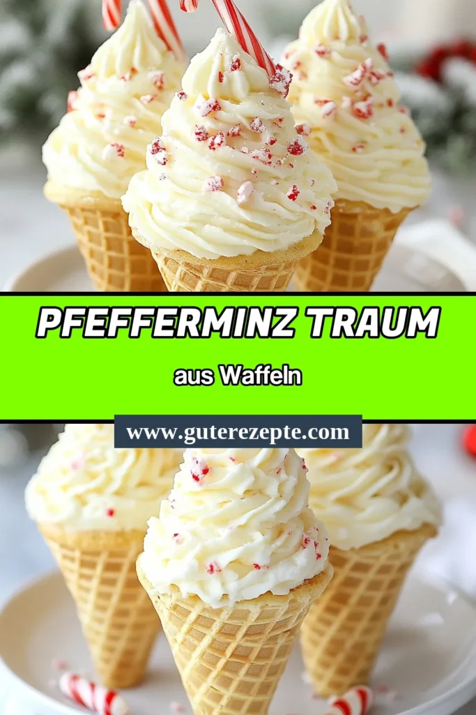 Entdecken Sie das ultimative Rezept für festliche Pfefferminz Cupcake Waffeln, ideal für Ihre Weihnachtsbäckerei Ideen! Diese köstlichen Zuckerstangen Cupcakes in Waffelbechern sind der perfekte süße Genuss für Feiertagsfeiern. Mit frischen Zutaten und einer einfachen Zubereitung bringen Sie Freude auf jeden Tisch. Probieren Sie diese Waffelbecher Rezepte aus und machen Sie Ihr nächstes Dessert unvergesslich! Speichern Sie dieses Rezept für die kommenden Feiertage! #PfefferminzCupcakeWaffeln #ZuckerstangenCupcakes #festlicheDessertrezepte #WaffelbecherRezepte