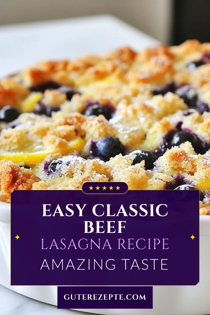 Entdecken Sie dieses köstliche Zitronen-Heidelbeer-Kuchen Rezept! Unser einfacher Kuchen mit Heidelbeeren und einem leckeren Krümeltopping ist perfekt für jede Gelegenheit. Mit frischen Heidelbeeren und einem Hauch von Zitrone bringt dieser Krümelkuchen die Sonne auf Ihren Tisch. Ideal für Kaffeetafeln oder als Dessert! Probieren Sie es aus und teilen Sie Ihre Ergebnisse! #ZitronenHeidelbeerKuchen #KrümelkuchenRezept #HeidelbeerkuchenMitZitronen #einfacherKuchenMitHeidelbeeren