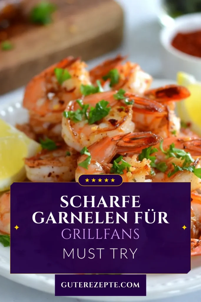 Entdecke unser schmackhaftes Rezept für scharfe Garnelen-Spieße! Diese köstlichen Knoblauch-Garnelen sind perfekt für Grillabende und einfach zuzubereiten. Mit einer aromatischen Garnelenmarinade aus Olivenöl, Knoblauch und geräuchertem Paprika werden die gegrillten Garnelen mit Paprika zum Hit auf jeder Party. Probiere jetzt unser einfaches Meeresfrüchte Rezept und bringe deine Grillkünste auf das nächste Level! #Garnelen #Grillen #Meeresfrüchte #Essen