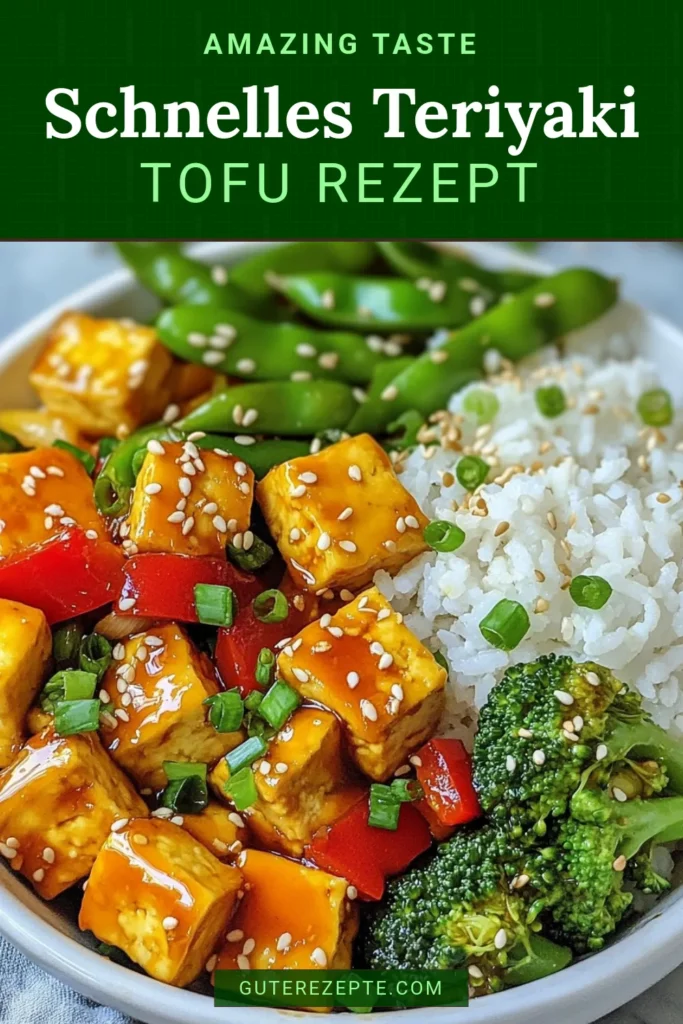Entdecke dieses köstliche Teriyaki Tofu Rezept, das einfach und schnell zuzubereiten ist. Dieses vegane Stir Fry Rezept kombiniert knusprigen Tofu mit frischem Gemüse und einer aromatischen Teriyaki-Sauce für ein gesundes asiatisches Küche Erlebnis. Perfekt für einfache Tofu Gerichte, die alle lieben werden! Probiere es aus und teile deine Variante! #TeriyakiTofuRezept #TofuPfannengericht #VeganesStirFryRezept #GesundeAsiatischeKüche