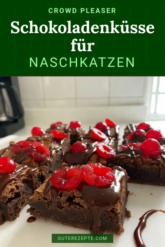 Entdecke das köstliche Rezept für Schokoladenkirschen Brownies! Diese einfachen Brownies mit Kirschen und einer cremigen Schokoladen Ganache sind ein echter Hit. Perfekt für jeden Anlass, bringen sie mit ihrer Kombination aus saftigen Kirschen und schokoladigem Geschmack jeden zum Schmelzen. Probiere dieses Brownie Rezept mit Kirschen aus und beeindrucke deine Gäste! Speichere das Rezept und kreiere deine eigenen Schokoladen Ganache Brownies! #Brownies #Backen #Dessert #Rezepte