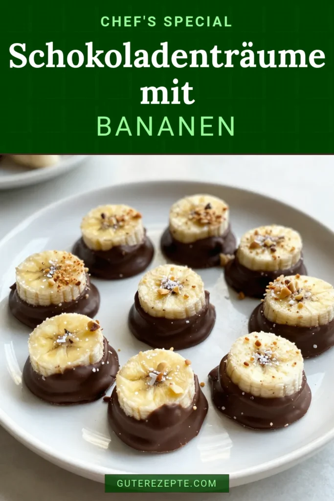 Entdecke das köstliche Rezept für Schokoladenüberzogene Bananenbissen! Diese gesunden Snacks kombinieren die Süße reifer Bananen mit Zartbitterschokolade, um ein gefrorenes Dessert zu kreieren, das einfach unwiderstehlich ist. Ideal für eine schnelle Nascherei oder eine erfrischende Leckerei an warmen Tagen. Lass dich von den Aromen verzaubern und probiere es jetzt aus! #SchokoladenüberzogeneBananen #BananenbissenRezept #GesundeSnacks #GefrorenesDessert