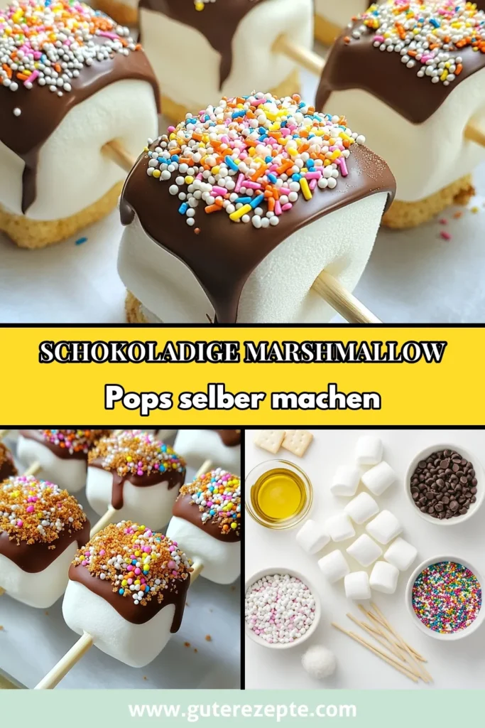 Entdecken Sie die köstlichen Schokoladen-Marshmallow-Pops – das perfekte Marshmallow-Dessert für jeden Anlass! Diese einfachen Süßigkeiten-Rezepte sind schnell gemacht und mit bunten Streusel Ideen kreativ gestaltet. Verwöhnen Sie Ihre Gäste mit S'mores Marshmallow Variationen für einen ganz besonderen Twist. Ideal für Partys oder als Snack für Zwischendurch. Jetzt ausprobieren und Freude teilen! #SchokoladenMarshmallowPops #einfacheSüßigkeitenRezepte #MarshmallowDessert #bunteStreuselIdeen