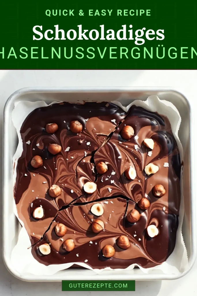 Entdecken Sie das perfekte Schokoladen Haselnuss Bark Rezept! Diese köstliche Schokoladenleckerei selber machen Sie ganz einfach mit Zartbitterschokolade und gerösteten Haselnüssen. Die Kombination aus süßem Genuss und dem besonderen Kick von süßem mit Meersalz macht es unwiderstehlich. Ideal für naschhafte Momente! Lassen Sie sich von dieser Schokoladenbark inspirieren und sichern Sie sich das Rezept. #SchokoladenbarkRezept #ZartbitterschokoladeHaselnüsse #SchokoladenHaselnussBark #SüßesMitMeersalz