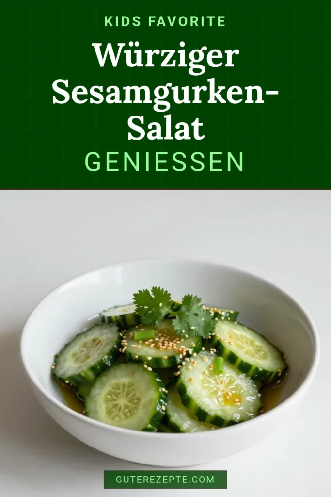 Entdecke unseren erfrischenden, pikanten Gurkensalat mit einem köstlichen Sesamöl Dressing! Dieses Chiliöl Rezept ist perfekt für heiße Tage und einfach zubereitet. Mit glutenfreiem Gurkensalat bringst du gesunde Aromen auf den Tisch. Ideal für Grillpartys oder einen leichten Snack. Probiere es aus und erfreue dich an dieser Geschmacksexplosion! Speichere das Rezept für deinen nächsten Salat! #GurkenSalat #Sesamöl #Chiliöl #gesundeRezepte