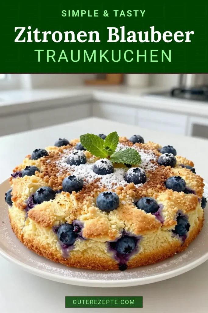 Entdecke unser köstliches Streuselkuchen Rezept für einen Zitronen-Blaubeer-Kuchen, der frischen Genuss verspricht! Mit saftigen Blaubeeren und zarten Zitronen-Streuseln ist dieser einfache Kuchen ein Hit für jede Gelegenheit. Verleihe deinem Nachmittagskaffee das gewisse Etwas und überrasche Familie und Freunde mit diesem Rezept. Probiere es aus und teile deine Kreation! #ZitronenBlaubeerKuchen #StreuselkuchenRezept #frischerBlaubeerkuchen #einfacheKuchenrezepte