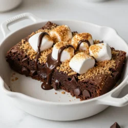 Für dein S'mores Brownie Skillet brauchst du: - 1 Tasse ungesalzene Butter, geschmolzen - 1 Tasse weißer Zucker - 1 Tasse brauner Zucker, gepackt - 4 große Eier - 1 Teelöffel Vanilleextrakt - 1 Tasse Weizenmehl - 1/2 Tasse ungesüßtes Kakaopulver - 1/2 Teelöffel Backpulver - 1/4 Teelöffel Salz - 1 Tasse Schokoladenstückchen - 1 Tasse Mini-Marshmallows - 1 Tasse zerbröselte Graham-Cracker - Extra Schokoladenstückchen und Marshmallows für das Topping Die Butter gibt den Brownies die nötige Feuchtigkeit und einen reichen Geschmack. Verwende ungesalzene Butter, um die Süße der anderen Zutaten nicht zu überdecken. Die beiden Zuckersorten sorgen für eine tolle Karamellnote. Brauner Zucker macht die Brownies extra saftig. Die Eier sind wichtig. Sie binden alles zusammen und sorgen für eine weiche Textur. Das Vanilleextrakt bringt eine wunderbare Aromatik. Weizenmehl und Kakaopulver sind die Basis für den Brownieteig. Das Backpulver hilft, die Brownies schön luftig zu machen. Die Schokoladenstückchen und Marshmallows bringen den S'mores-Geschmack. Die Graham-Cracker sorgen für den knusprigen Biss. Wähle frische Zutaten, um den besten Geschmack zu erzielen. Achte auf die Qualität der Schokolade. Je höher der Kakaoanteil, desto intensiver der Geschmack. Wenn du die Marshmallows kaufst, such nach kleinen, fluffigen Varianten. Sie schmelzen perfekt und sorgen für einen tollen Effekt. Für die Graham-Cracker kannst du fertige kaufen oder selber machen. Frische Cracker bieten einen intensiveren Geschmack und eine bessere Textur. Kaufe die Zutaten am besten in einem spezialisierten Geschäft für Backwaren. Dort findest du oft die besten Produkte für dein Rezept. {{ingredient_image_2}} Zuerst heize deinen Ofen auf 175°C (350°F) vor. Dies ist wichtig, damit die Brownies gleichmäßig backen. Nimm eine große gusseiserne Pfanne und fette sie gut ein. Du kannst Butter oder Öl verwenden. So kleben die Brownies später nicht fest. Mache sicher, dass alle Zutaten bereit sind. Du benötigst Butter, Zucker, Eier, Vanille, Mehl, Kakao, Backpulver, Salz, Schokoladenstückchen, Mini-Marshmallows und Graham-Cracker. Diese Zutaten machen die Brownies lecker und schokoladig. In einer großen Schüssel mische die geschmolzene Butter, den weißen Zucker und den braunen Zucker. Rühre gut, bis die Mischung glatt ist. Füge dann die Eier eins nach dem anderen hinzu. Rühre nach jedem Ei gut um. Jetzt kommt der Vanilleextrakt dazu. In einer anderen Schüssel vermischst du das Mehl, das Kakaopulver, das Backpulver und das Salz. Mische die trockenen Zutaten langsam in die feuchte Mischung. Rühre, bis alles gut vermischt ist. Füge die Schokoladenstückchen und die Hälfte der Mini-Marshmallows hinzu. Rühre vorsichtig, damit die Stückchen gleichmäßig verteilt sind. Verteile den Brownieteig gleichmäßig in der eingefetteten Pfanne. Streue die zerbröselten Graham-Cracker gleichmäßig darauf. Dann verteile die restlichen Mini-Marshmallows und die zusätzlichen Schokoladenstückchen. Jetzt kommt die Pfanne in den vorgeheizten Ofen. Backe die Brownies 25-30 Minuten. Die Ränder sollten fest sein. Wenn du einen Zahnstocher in die Mitte steckst, sollten ein paar feuchte Krümel daran haften. Nach dem Backen nimm die Pfanne aus dem Ofen und lass sie etwa 10 Minuten abkühlen. So lassen sich die Brownies leichter schneiden und servieren. Um perfekte Brownies zu backen, ist es wichtig, die Butter gut zu schmelzen. Sie sollte nicht zu heiß sein, damit die Eier nicht kochen. Bei den Eiern ist es gut, sie Raumtemperatur zu haben. So vermischen sie sich besser. Wenn du die trockenen Zutaten hinzufügst, mische sie vorsichtig. Zu viel Rühren macht die Brownies zäh. Achte darauf, dass du die Brownies nicht zu lange im Ofen lässt. Sie sollten leicht feucht sein, wenn du sie herausnimmst. Ein häufiger Fehler ist, die Pfanne nicht gut einzufetten. Das führt zu klebenden Brownies. Ein anderer Fehler ist, die Brownies zu lange zu backen. Du solltest den Zahnstocher-Test machen, um die richtige Backzeit zu finden. Wenn du zu viele Marshmallows hinzufügst, können sie verbrennen. Streue sie lieber in der Mitte und oben auf die Brownies. Für besondere Anlässe serviere die Brownies direkt aus der Pfanne. Das sieht toll aus! Du kannst sie mit geschmolzener Schokolade beträufeln. Streue einige Graham-Cracker-Brösel darüber für den Crunch. Frische Beeren sind eine schöne Ergänzung. Sie bringen Farbe und Frische. Für einen besonderen Touch, serviere sie mit einer Kugel Vanilleeis. So wird das Dessert noch besser! Pro Tipps Butter richtig schmelzen: Stelle sicher, dass die Butter nicht zu heiß wird, um ein Überkochen zu vermeiden. Lass sie leicht abkühlen, bevor du sie mit dem Zucker vermischst. Die Eier perfekt einarbeiten: Achte darauf, die Eier einzeln hinzuzufügen und gründlich zu vermengen, um eine gleichmäßige Textur zu gewährleisten. Brownies nicht überbacken: Überprüfe die Brownies gegen Ende der Backzeit. Sie sollten in der Mitte leicht feucht sein, um die fudgy Konsistenz zu erhalten. Zusätzliche Toppings kreativ gestalten: Experimentiere mit verschiedenen Toppings wie Nüssen oder anderen Süßigkeiten für eine persönliche Note und zusätzlichen Geschmack. {{image_4}} Wenn du keine Schokoladenstückchen magst, gibt es tolle Alternativen. Du kannst weiße Schokolade oder Butterscotch-Stücke verwenden. Auch Nüsse sind eine gute Wahl. Mandeln oder Walnüsse geben einen knackigen Biss. Experimentiere mit Trockenfrüchten wie Cranberries oder Kirschen. Sie bringen eine fruchtige Note in deine Brownies. Das Rezept lässt sich leicht anpassen. Für eine glutenfreie Version kannst du glutenfreies Mehl nehmen. Achte darauf, ein Mehl zu wählen, das beim Backen gut funktioniert. Bei veganen Brownies kannst du die Eier durch Apfelmus oder Leinsamen ersetzen. Nutze pflanzliche Butter, um die Konsistenz zu halten. Auch der Zucker kann durch Kokoszucker oder andere Süßstoffe ersetzt werden. Die Präsentation macht viel aus. Du kannst die Brownies warm servieren und mit geschmolzener Schokolade beträufeln. Streue zusätzliche Graham-Cracker-Brösel darüber. Für einen hübschen Farbkontrast füge frische Beeren hinzu. Du kannst auch Karamellsauce oder Erdnussbutter darüber geben. Eine Kugel Vanilleeis macht das Dessert noch besser. Richte die Brownies direkt in der Pfanne an, so bleibt die rustikale Note erhalten. Um die S'mores Brownies frisch zu halten, lagere sie in einem luftdichten Behälter. Du kannst sie auch in Frischhaltefolie einwickeln. Das schützt sie vor Luft und Feuchtigkeit. Stelle sicher, dass die Brownies vollständig abgekühlt sind, bevor du sie lagerst. So bleiben sie saftig und lecker. Die Brownies bleiben im Kühlschrank etwa 5 bis 7 Tage frisch. Du kannst sie auch einfrieren, um die Haltbarkeit zu verlängern. Wenn du sie einfrierst, lege sie in einen gefriergeeigneten Behälter oder wickele sie gut ein. Sie sind bis zu 3 Monate haltbar. Wenn du sie auftauen möchtest, lasse sie einfach im Kühlschrank über Nacht. Um die Brownies wieder aufzuwärmen, lege ein Stück in die Mikrowelle. Erhitze es für 10 bis 15 Sekunden. Du kannst auch den Ofen verwenden. Stelle ihn auf 175°C und backe die Brownies für 5 bis 10 Minuten. So schmecken sie fast wie frisch gebacken. Füge etwas Schokolade oder Marshmallows oben drauf, bevor du sie erhitzt, um das S'mores-Gefühl zu verstärken. Du kannst die S'mores Brownies bis zu fünf Tage aufbewahren. Lagere sie in einem luftdichten Behälter. So bleiben sie frisch und lecker. Du kannst sie auch im Kühlschrank aufbewahren, wenn du möchtest. Das macht sie zwar fester, aber trotzdem lecker. Ja, du kannst das Rezept verdoppeln. Wenn du mehr Brownies möchtest, nimm einfach eine größere Pfanne. Eine 40 cm große Pfanne passt gut. Achte darauf, die Backzeit zu überprüfen. Die Brownies brauchen eventuell etwas länger zum Backen. Eine gusseiserne Pfanne eignet sich perfekt für die S'mores Brownies. Sie speichert die Wärme gut und sorgt für gleichmäßiges Backen. Alternativ kannst du auch eine Auflaufform verwenden, wenn du keine gusseiserne Pfanne hast. Achte darauf, sie gut einzufetten, damit die Brownies nicht kleben. S'mores Brownie Skillet bietet eine köstliche Mischung aus Schokolade und Marmorkeksen. Wir haben die Zutaten und deren Auswahl besprochen. Schritt-für-Schritt-Anleitungen sichern einen einfachen Backprozess. Die Tipps helfen, die besten Ergebnisse zu erzielen und häufige Fehler zu vermeiden. Variationen zeigen, wie Sie das Rezept anpassen können. Denken Sie an die richtige Lagerung, um den Genuss zu verlängern. Genießen Sie die Brownies frisch und warm oder aufgewärmt. Dieses Rezept wird sicher zu Ihren Favoriten gehören.