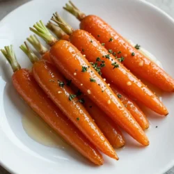 Für die Honig-Knoblauch-glasierte Karotten benötigst du: - 450 g Babymöhren (oder normale Karotten in Sticks geschnitten) - 3 Esslöffel Honig - 2 Esslöffel ungesalzene Butter - 3 Knoblauchzehen, fein gehackt - 1 Esslöffel Olivenöl - 1 Teelöffel frische Thymianblätter (oder ½ Teelöffel getrockneter Thymian) - Salz und Pfeffer nach Geschmack - Optional: Gehackte Petersilie zum Garnieren Wenn ich Karotten kaufe, achte ich auf einige Dinge. Frische Karotten haben eine glatte Haut und sind fest. Wähle möglichst kleine oder mittelgroße Karotten. Sie sind oft süßer und zarter. Achte auch darauf, dass die Karotten keine braunen Flecken oder Falten haben. Das zeigt, dass sie frisch sind. Wenn du Babymöhren verwendest, sind sie bereits schmackhaft und brauchen weniger Vorbereitung. Um das Rezept aufzupeppen, kannst du verschiedene Aromen hinzufügen. Ein Spritzer Zitronensaft gibt Frische. Ein Hauch von Chili bringt eine würzige Note. Du kannst auch andere Kräuter wie Rosmarin oder Oregano verwenden. Diese Kräuter ergänzen den Honig und den Knoblauch gut. Experimentiere mit den Aromen, um deinen persönlichen Lieblingsgeschmack zu finden! {{ingredient_image_2}} Zuerst musst du die Karotten vorbereiten. Du kannst Babymöhren verwenden oder normale Karotten in Sticks schneiden. Achte darauf, dass die Karotten gleich groß sind. So garen sie gleichmäßig. Stelle außerdem alle Zutaten bereit. Das macht das Kochen einfacher und schneller. Erhitze eine große Pfanne bei mittlerer Hitze. Füge das Olivenöl und die Butter hinzu. Warte, bis die Butter schmilzt und schäumt. Dann gib den fein gehackten Knoblauch in die Pfanne. Brate den Knoblauch etwa eine Minute lang an. Achte darauf, dass er nicht anbrennt, sonst wird er bitter. Der Knoblauch sollte duften und leicht golden sein. Jetzt kommen die Karotten in die Pfanne. Schwenke sie gut in der Knoblauch-Butter-Mischung. Das sorgt für viel Geschmack. Träufle den Honig über die Karotten. Streue dann die frischen Thymianblätter darüber. Würze alles mit Salz und Pfeffer nach Geschmack. Lasse die Karotten nun etwa 10 bis 15 Minuten garen. Rühre gelegentlich um. Die Karotten sollen zart sein und eine schöne Glasur haben. Wenn die Sauce leicht eingedickt ist, sind sie fertig. Überführe die Karotten in eine Servierschüssel und garniere sie optional mit gehackter Petersilie. Um die perfekte Textur für deine Honig-Knoblauch-glasierte Karotten zu bekommen, achte auf die Garzeit. Koche die Karotten nicht zu lange. Sie sollten zart, aber knusprig bleiben. Wenn du Babymöhren verwendest, sind sie oft schon optimal. Normale Karotten in gleichmäßige Sticks schneiden hilft auch. Achte darauf, dass alle Stücke gleich groß sind. So garen sie gleichmäßig. Wenn du eine spezielle Diät hast, gibt es viele Anpassungen. Du kannst den Honig durch Ahornsirup ersetzen. Das ergibt einen ähnlichen süßen Geschmack. Bei Allergien gegen Nüsse oder Milchprodukte kannst du die Butter durch Kokosöl ersetzen. Für eine kalorienärmere Version verwende weniger Öl oder Butter. Das Gericht bleibt trotzdem lecker und nahrhaft. Eine schöne Präsentation macht das Gericht noch ansprechender. Du kannst die glasierte Karotten mit frisch gehackter Petersilie garnieren. Das gibt eine schöne grüne Farbe. Zudem kannst du die Karotten in einer schönen Schüssel anrichten. Füge ein paar Thymianzweige als Dekoration hinzu. So sieht das Gericht frisch und einladend aus. Pro Tipps Die richtige Karottensorte wählen: Verwenden Sie frische Babymöhren für eine zartere Textur oder schneiden Sie große Karotten in gleichmäßige Sticks, um ein gleichmäßiges Garen zu gewährleisten. Knoblauch richtig anbraten: Achten Sie darauf, den Knoblauch nur kurz zu braten, um ein Anbrennen zu vermeiden, da verbrannter Knoblauch bitter schmeckt. Honig hinzufügen: Träufeln Sie den Honig erst am Ende des Garvorgangs über die Karotten, um eine schönere Glasur zu erzielen und den Geschmack zu intensivieren. Variationen ausprobieren: Experimentieren Sie mit verschiedenen Kräutern wie Rosmarin oder Oregano, um den Geschmack der glasierten Karotten zu variieren. {{image_4}} Ich liebe es, Honig-Knoblauch-Spinat als Beilage zu meinen Gerichten zu machen. Er ist einfach, lecker und schnell. Du brauchst frischen Spinat, Honig und Knoblauch. - 300 g frischer Spinat - 2 Esslöffel Honig - 2 Knoblauchzehen, fein gehackt - 1 Esslöffel Olivenöl - Salz und Pfeffer nach Geschmack Erhitze das Olivenöl in einer Pfanne. Füge den Knoblauch hinzu und brate ihn kurz an. Gib den Spinat in die Pfanne und schwenke ihn, bis er zusammenfällt. Träufle Honig darüber und würze nach Geschmack. Für einen besonderen Kick kannst du geräucherte Paprika verwenden. Diese gibt den Karotten ein rauchiges Aroma. Füge einfach 1 Teelöffel geräucherte Paprika zu den Karotten hinzu, während sie garen. Geräucherte Paprika passt gut zu Honig und Knoblauch. Sie bringt die Aromen zusammen und macht das Gericht noch spannender. Experimentiere mit der Menge, um den Geschmack zu finden, der dir gefällt. Wenn du eine vegane Option suchst, ersetze die Butter durch pflanzliche Margarine. Verwende dann die gleichen Schritte wie im Rezept. Das Gericht wird trotzdem köstlich und voll von Geschmack sein. Du kannst auch Agavendicksaft statt Honig verwenden. So bleibt das Rezept vegan und lecker. Achte darauf, die Konsistenz im Auge zu behalten, da Agavendicksaft flüssiger ist. Mit diesen Variationen kannst du Honig-Knoblauch glasierte Karotten noch vielseitiger genießen! Um die Honig-Knoblauch-glasierte Karotten frisch zu halten, solltest du sie in einem luftdichten Behälter aufbewahren. Lass die Karotten zuerst auf Raumtemperatur abkühlen. So vermeidest du Kondensation im Behälter. Es ist auch wichtig, die Karotten nicht mit anderen stark riechenden Lebensmitteln zu lagern. Das könnte ihren Geschmack verändern. Die Karotten bleiben im Kühlschrank etwa 3 bis 5 Tage frisch. Achte darauf, dass du sie gut verschlossen hältst. Wenn du die Karotten länger aufbewahren möchtest, kannst du sie auch einfrieren. So bleibt ihr Geschmack für bis zu 3 Monate erhalten. Beachte jedoch, dass die Textur beim Auftauen leicht weich werden kann. Um die Karotten wieder aufzuwärmen, kannst du sie in einer Pfanne bei mittlerer Hitze erhitzen. Füge einen kleinen Löffel Wasser hinzu, um sie feucht zu halten. Rühre die Karotten gelegentlich um, bis sie warm sind. Alternativ kannst du sie auch in der Mikrowelle aufwärmen. Stelle die Mikrowelle auf mittlere Leistung und erhitze die Karotten in 30-Sekunden-Intervallen, bis sie warm sind. Das Garen der Karotten dauert etwa 10 bis 15 Minuten. Du solltest die Karotten in die Pfanne geben, wenn die Knoblauch-Butter-Mischung heiß ist. Rühre die Karotten gelegentlich um, damit sie gleichmäßig garen. Achte darauf, dass sie zart sind, aber noch etwas Biss haben. So bleibt der Geschmack frisch. Ja, du kannst andere Karottenarten verwenden. Babymöhren sind perfekt für dieses Rezept, aber normale Karotten funktionieren auch gut. Schneide sie einfach in gleichmäßige Sticks oder Scheiben. So garen sie gleichmäßig. Probier auch mal bunte Karotten für einen schönen Look! Ja, du kannst die Karotten im Voraus zubereiten. Koche sie bis sie zart sind, aber nicht zu weich. Lass sie abkühlen und bewahre sie dann im Kühlschrank auf. Wenn du bereit bist, sie zu servieren, erhitze sie in einer Pfanne oder Mikrowelle. Füge etwas frischen Thymian und einen Hauch Honig hinzu, um den Geschmack aufzufrischen. Dieser Blogbeitrag hat dir gezeigt, wie du perfekte Karotten zubereitest. Wir haben die besten Zutaten besprochen, Tipps zum Garen gegeben und Variationen vorgestellt. Du weißt jetzt, wie du Textur und Geschmack optimierst. Vergiss nicht, deine Karotten richtig zu lagern, um die Frische zu erhalten. Mit diesen Informationen kannst du leckere Beilagen zaubern. Lass deiner Kreativität freien Lauf und genieße das Kochen!