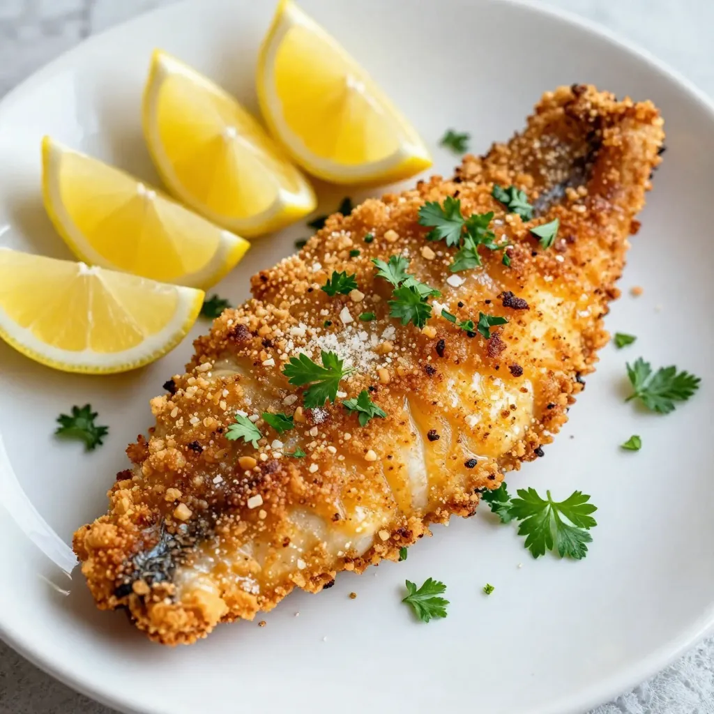 Parmesan Crusted Tilapia mit knuspriger Panade