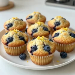 Für diese leckeren Muffins brauchst du einige Hauptzutaten. Hier sind die Zutaten, die du sammeln solltest: - 1 Tasse Haferflocken (gerollt) - 1 Tasse Mandelmehl - 1/2 Tasse Vanille-Proteinpulver - 1/4 Tasse Honig oder Ahornsirup - 1/2 Tasse ungesüßtes Apfelmus - 2 große Eier - 1/4 Tasse ungesüßte Mandelmilch (oder Milch nach Wahl) - Abrieb von 1 Zitrone - 2 Esslöffel Zitronensaft - 1 Teelöffel Backpulver - 1/2 Teelöffel Natron - 1/4 Teelöffel Salz - 1 Tasse frische Blaubeeren (oder gefrorene) Die oben genannten Mengen sind wichtig. Sie helfen dir, die besten Muffins zu backen. Wenn du die Zutaten wie angegeben abmisst, stellen sich die Muffins als leicht und fluffig heraus. Nutze Messbecher für eine genaue Menge. Jedes Gramm zählt! Das Proteinpulver ist entscheidend für den Nährwert. Es gibt viele Sorten. Ich empfehle, ein Vanille-Proteinpulver zu verwenden. Es ergänzt den Geschmack der Muffins gut. Achte darauf, ein Produkt zu wählen, das keine künstlichen Zusätze hat. So bleiben die Muffins gesund und lecker! {{ingredient_image_2}} Heize deinen Ofen auf 180°C vor. Während der Ofen aufheizt, bereite dein Muffinblech vor. Du kannst Papierförmchen verwenden oder das Blech leicht einfetten. So kleben die Muffins nicht fest. Nimm eine große Rührschüssel. Vermische die Haferflocken, das Mandelmehl, das Proteinpulver, das Backpulver, das Natron und das Salz. Rühre so lange, bis alles gut verteilt ist. Dies hilft, die Muffins gleichmäßig zu backen. In einer separaten Schüssel vermischst du den Honig oder Ahornsirup mit dem Apfelmus, den Eiern, der Mandelmilch, dem Zitronenabrieb und dem Zitronensaft. Mische alles gut, bis eine glatte Masse entsteht. Diese Mischung sorgt für Feuchtigkeit und Geschmack. Gieße die feuchten Zutaten in die Schüssel mit den trockenen Zutaten. Vermische alles vorsichtig, bis es gerade so vermengt ist. Achte darauf, nicht zu lange zu rühren. So bleiben die Muffins schön luftig. Hebe die Blaubeeren vorsichtig unter den Teig. Fülle den Teig in die Muffinförmchen. Lass sie etwa 3/4 voll. Backe die Muffins 18-22 Minuten lang. Mache den Zahnstocher-Test. Wenn er sauber herauskommt, sind sie fertig. Lass die Muffins nach dem Backen 5 Minuten im Blech abkühlen. Danach auf ein Kuchengitter legen, um sie vollständig auskühlen zu lassen. Um deine Blaubeer-Zitronen-Protein-Muffins fluffig zu machen, beachte folgende Punkte: - Richtige Mischung: Mische die trockenen Zutaten gut. So verteilst du das Backpulver gleichmäßig. - Nicht übermixen: Rühre die Mischung nur so lange, bis alles nass ist. Zu langes Rühren macht den Teig zäh. - Zimmertemperatur: Lass die Eier und die Mandelmilch vorher auf Zimmertemperatur kommen. Das macht den Teig leichter. Es gibt einige häufige Fehler, die du vermeiden solltest: - In den Ofen schauen: Öffne nicht die Ofentür während des Backens. Das lässt heiße Luft entweichen. - Falsche Backzeit: Überprüfe die Muffins nach 18 Minuten mit einem Zahnstocher. Sie sind fertig, wenn er sauber herauskommt. - Zu viel Teig in die Förmchen: Fülle die Förmchen nur bis 3/4 voll. Zu viel Teig lässt die Muffins überlaufen. Das Anrichten macht viel aus. Hier sind ein paar Tipps: - Platte wählen: Nutze eine schöne Platte, um die Muffins zu präsentieren. - Dekoration: Garniere die Muffins mit einem Minzzweig oder etwas Zitronenabrieb. Das sieht toll aus. - Servieren: Diese Muffins sind ideal für einen Snack oder zum Frühstück. Sie schmecken frisch und lecker. Pro Tipps Frische Blaubeeren: Verwende frische Blaubeeren, wenn möglich, da sie dem Muffin eine bessere Textur und Geschmack verleihen. Variationen beim Süßen: Experimentiere mit verschiedenen Süßungsmitteln wie Kokosblütenzucker oder Agavendicksaft für unterschiedliche Geschmäcker. Teig nicht übermixen: Rühre den Teig nur, bis die Zutaten kombiniert sind, um die Muffins luftig und leicht zu halten. Abkühlzeit beachten: Lasse die Muffins nach dem Backen ausreichend abkühlen, damit sie nicht matschig werden und ihre Form behalten. {{image_4}} Du kannst die Blaubeeren leicht ersetzen. Himbeeren sind eine tolle Wahl. Sie bringen eine frische Note. Auch Cranberries sind passend. Diese Früchte fügen einen süßen und sauren Geschmack hinzu. Du kannst auch gemischte Beeren verwenden. Das macht die Muffins bunt und lecker. Für vegane Muffins tausche die Eier aus. Verwende stattdessen Apfelmus oder Leinsamen. Mixe einen Esslöffel Leinsamen mit drei Esslöffeln Wasser. Lass es einige Minuten quellen. Auch die Milch kannst du ändern. Nimm einfach eine pflanzliche Milch. Ahornsirup ist eine gute Wahl als Süßungsmittel. So bleiben die Muffins vegan und dennoch lecker. Um weniger Zucker zu verwenden, kannst du den Honig weglassen. Stattdessen nutze mehr ungesüßtes Apfelmus. Du kannst auch die Menge des Süßungsmittels verringern. Verwende Gewürze wie Zimt oder Vanille für den Geschmack. Das macht die Muffins süß, ohne Zucker zu verwenden. Experimentiere mit verschiedenen natürlichen Süßstoffen. So findest du deine perfekte Mischung. Um die Blaubeer-Zitronen-Protein-Muffins frisch zu halten, lege sie in einen luftdichten Behälter. Dies schützt sie vor Feuchtigkeit und hält sie weich. Du kannst die Muffins bei Raumtemperatur für bis zu drei Tage aufbewahren. Wenn du sie länger aufbewahren möchtest, empfehle ich, sie im Kühlschrank zu lagern. So bleiben sie bis zu einer Woche frisch. Einfrieren ist eine tolle Möglichkeit, Muffins für später zu speichern. Hier sind die Schritte: - Lass die Muffins zuerst vollständig abkühlen. - Wickel jeden Muffin in Frischhaltefolie oder Aluminiumfolie ein. - Lege die eingewickelten Muffins in einen gefrierfesten Beutel oder Behälter. - Beschrifte den Beutel mit dem Datum und lege ihn ins Gefrierfach. So bleiben die Muffins bis zu drei Monate frisch. Wenn du bereit bist, sie zu genießen, nimm die Muffins einfach aus dem Gefrierfach und lass sie über Nacht im Kühlschrank auftauen. Um die Muffins wieder warm und lecker zu machen, gibt es einige einfache Methoden: - Mikrowelle: Lege einen Muffin auf einen Teller und erhitze ihn für 10-15 Sekunden. - Backofen: Heize den Ofen auf 150°C vor. Lege die Muffins auf ein Backblech und erwärme sie für 5-10 Minuten. - Toaster: Du kannst die Muffins auch im Toaster aufwärmen. Achte darauf, dass du sie nicht zu lange lässt. So schmecken die Muffins fast so frisch wie am ersten Tag! Ja, diese Muffins sind glutenfrei. Du verwendest Haferflocken und Mandelmehl, die beide glutenfrei sind. Achte darauf, dass die Haferflocken als glutenfrei gekennzeichnet sind. So kannst du sicher sein, dass sie keine Glutenrückstände enthalten. Die Muffins halten sich im Kühlschrank etwa fünf bis sieben Tage. Bewahre sie in einem luftdichten Behälter auf, um ihre Frische zu erhalten. Wenn du möchtest, dass sie länger frisch bleiben, friere sie ein. Ja, du kannst das Proteinpulver weglassen. Die Muffins werden ohne es weniger proteinreich, aber sie bleiben lecker. Du kannst stattdessen etwas mehr Mandelmehl verwenden, um die Konsistenz zu erhalten. Füge mehr Proteinpulver hinzu oder verwende griechischen Joghurt. Du könntest auch Nüsse oder Samen einrühren. Diese Zutaten erhöhen den Proteingehalt und sorgen für einen knackigen Biss. Wir haben die wichtigsten Zutaten und Schritte für die Blaubeer-Zitronen-Protein-Muffins besprochen. Ich zeigte dir auch Tipps für fluffige Muffins und wie du Variationen ausprobieren kannst. Die Lagerung ist wichtig, um die Frische zu erhalten. Diese Muffins sind nährstoffreich und vielseitig. Du kannst sie leicht anpassen, um deinen Geschmack zu treffen. Probiere diese leckeren Muffins aus und genieße sie mit Familie und Freunden!