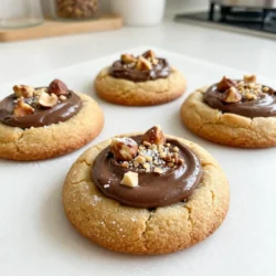 Um köstliche Schokoladen-Hazelnuss gefüllte Kekse zu machen, brauchst du folgende Zutaten: - 240 g ungesalzene Butter, weich - 150 g brauner Zucker, gepackt - 100 g Kristallzucker - 1 großes Ei - 1 Teelöffel Vanilleextrakt - 280 g Weizenmehl - 1 Teelöffel Backnatron - 1/2 Teelöffel Salz - 175 g Zartbitterschokoladenstückchen - 75 g gehackte Haselnüsse (plus extra zum Verzieren) - 150 g Schokoladen-Hasselnuss-Aufstrich (wie Nutella) Diese Zutaten sind der Schlüssel zu deinem leckeren Keks. Die Kombination aus Butter und Zuckern sorgt für eine tolle Textur. Das Ei gibt dem Teig die Bindung. Vanilleextrakt bringt das Aroma nach vorne. Falls du einige Zutaten nicht hast, hier sind Alternativen: - Statt ungesalzener Butter kannst du Margarine verwenden. - Brauner Zucker kann durch weißen Zucker ersetzt werden, aber der Geschmack wird anders. - Für vegane Kekse nimm ein Flax-Ei oder Apfelmus anstelle des Eis. - Glutenfreies Mehl ist eine gute Wahl, wenn du Weizenmehl meiden möchtest. Diese Alternativen helfen dir, die Kekse nach deinem Geschmack anzupassen. Die Nährwerte können variieren, aber hier sind die ungefähren Angaben pro Keks: - Kalorien: 180 - Fett: 9 g - Kohlenhydrate: 25 g - Eiweiß: 2 g - Zucker: 10 g Diese Werte helfen dir, eine informierte Entscheidung zu treffen. Die Kekse sind eine süße Leckerei, also genieße sie in Maßen. {{ingredient_image_2}} Beginnen Sie, indem Sie Ihren Ofen auf 175 °C vorheizen. Nehmen Sie ein Backblech und legen Sie es mit Backpapier aus. Dies hilft, dass die Kekse nicht ankleben. Stellen Sie sicher, dass alle Zutaten bereitstehen: Butter, Zucker, Ei, Vanille, Mehl, Backnatron, Salz, Schokolade, Haselnüsse und den Aufstrich. In einer großen Schüssel kombinieren Sie die weiche Butter, den braunen Zucker und den Kristallzucker. Mixen Sie diese Mischung mit einem Handmixer, bis sie cremig ist. Fügen Sie dann das Ei und den Vanilleextrakt hinzu. Mixen Sie weiter, bis alles gut vermischt ist. In einer separaten Schüssel mischen Sie das Mehl, das Backnatron und das Salz. Geben Sie diese Mischung nach und nach zu den feuchten Zutaten. Rühren Sie, bis alles gerade so vermischt ist. Zuletzt heben Sie die Schokoladenstückchen und die gehackten Haselnüsse unter. Nehmen Sie etwa 2 Esslöffel Keksteig und drücken Sie ihn in Ihrer Handfläche flach. Legen Sie einen Teelöffel Schokoladen-Hasselnuss-Aufstrich in die Mitte. Wickeln Sie den Teig um den Aufstrich, bis eine Kugel entsteht. Wiederholen Sie dies mit dem restlichen Teig. Platzieren Sie die Keks-Kugeln auf dem Backblech. Lassen Sie genug Platz zwischen den Kugeln, damit sie auseinanderlaufen können. Drücken Sie einige gehackte Haselnüsse leicht auf die Oberseiten der Kekse. Backen Sie die Kekse im vorgeheizten Ofen für 10-12 Minuten. Achten Sie darauf, dass die Ränder goldbraun sind und die Mitte noch leicht weich aussieht. Nehmen Sie das Blech heraus und lassen Sie die Kekse 5 Minuten darauf abkühlen. Danach legen Sie sie auf ein Kuchengitter, um vollständig abzukühlen. Genießen Sie die Kekse warm, vielleicht mit einem Glas Milch oder einer Tasse Kaffee. Um perfekte Schokoladen-Hazelnuss gefüllte Kekse zu backen, gibt es einige einfache Tricks. Achte darauf, deine Butter weich, aber nicht geschmolzen zu verwenden. Dies hilft, die Kekse schön luftig zu machen. Mixe die Butter und Zucker gründlich, bis sie hell und cremig sind. Dies ist der Schlüssel zu einem tollen Geschmack und toller Textur. Ein häufiger Fehler ist, den Teig zu lange zu mischen. Mische nur, bis die Zutaten gerade verbunden sind. Zu langes Mischen macht die Kekse hart. Achte darauf, den Schokoladen-Hasselnuss-Aufstrich in die Mitte des Teigs zu legen. Wickele den Teig gut darum, damit die Füllung beim Backen nicht ausläuft. Um den Schokoladengeschmack zu intensivieren, füge mehr Zartbitterschokoladenstückchen hinzu. Du kannst auch etwas Kakao-Pulver in den Teig geben. Ein Spritzer Espresso kann den Schokoladengeschmack verstärken und die Kekse noch leckerer machen. Experimentiere mit verschiedenen Schokoladensorten, um deinen perfekten Keks zu finden. Pro Tipps Buttertemperatur: Stellen Sie sicher, dass die Butter weich, aber nicht geschmolzen ist. Dies hilft, eine luftige und gleichmäßige Keksstruktur zu erreichen. Teig kühlen: Wenn der Teig zu klebrig ist, können Sie ihn für etwa 30 Minuten im Kühlschrank kühlen. Dies erleichtert das Formen der Keks-Kugeln. Variation der Füllung: Experimentieren Sie mit verschiedenen Füllungen wie Erdnussbutter oder Karamell, um Abwechslung in die Kekse zu bringen. Aufbewahrung: Bewahren Sie die Kekse in einem luftdichten Behälter auf, um ihre Frische und Knusprigkeit zu erhalten. {{image_4}} Für glutenfreie Kekse kannst du das Weizenmehl ersetzen. Nutze eine glutenfreie Mehlmischung. Diese Mischungen sind oft gut abgestimmt. Achte darauf, dass die Mischung auch Bindemittel enthält. Diese helfen, die Struktur der Kekse zu halten. So wird der Teig nicht bröckelig. Du kannst kreativ sein mit der Füllung. Nutze verschiedene Schokoladensorten. Weiße Schokolade oder Milchschokolade sind tolle Optionen. Haselnussbutter oder Erdnussbutter geben einen anderen Geschmack. Für einen fruchtigen Touch füge Marmelade hinzu. Himbeeren passen gut zu Schokolade. Experimentiere und finde deine Lieblingsfüllung! Die Dekoration macht die Kekse besonders. Du kannst Puderzucker darüber streuen. Das sieht toll aus und schmeckt gut. Außerdem könntest du die Kekse mit Schokoladenglasur überziehen. Für einen Crunch streue gehackte Nüsse darauf. Bunte Streusel geben einen fröhlichen Look. Sei kreativ und lass deiner Fantasie freien Lauf! Um die Schokoladen-Hazelnuss gefüllten Kekse frisch zu halten, bewahren Sie sie in einem luftdichten Behälter auf. Dieser Behälter schützt die Kekse vor Luft und Feuchtigkeit. Legen Sie ein Stück Brot in den Behälter. Das Brot hält die Kekse weich und frisch. Wenn Sie mehrere Sorten Kekse haben, trennen Sie sie, um den Geschmack zu bewahren. Um Kekse einzufrieren, lassen Sie sie zuerst vollständig abkühlen. Wickeln Sie sie dann einzeln in Frischhaltefolie ein. Legen Sie die eingewickelten Kekse in einen Gefrierbeutel. Beschriften Sie den Beutel mit dem Datum. Die Kekse können bis zu drei Monate im Gefrierfach bleiben. Zum Auftauen legen Sie sie einfach bei Raumtemperatur für etwa 30 Minuten hin. Die Kekse sind bei richtiger Lagerung etwa eine Woche haltbar. Wenn Sie sie im Kühlschrank aufbewahren, bleiben sie bis zu zwei Wochen frisch. Achten Sie darauf, die Kekse gut zu verpacken, um ihre Qualität zu sichern. Wenn Sie die Kekse nicht sofort essen, ist das Einfrieren die beste Option. Die Kekse brauchen etwa 10-12 Minuten im Ofen. Sie sind fertig, wenn die Ränder goldbraun sind. Die Mitte sollte noch weich aussehen. Achten Sie darauf, sie nicht zu lange zu backen. So bleiben sie schön saftig. Ja, Sie können die Kekse ohne Ei machen. Verwenden Sie stattdessen Apfelmus oder Leinsamen. Ein Esslöffel Apfelmus ersetzt ein Ei. Mischen Sie einen Esslöffel Leinsamen mit drei Esslöffeln Wasser. Lassen Sie es fünf Minuten stehen, bevor Sie es verwenden. Sie finden die meisten Zutaten in jedem Supermarkt. Schokoladen-Hasselnuss-Aufstrich gibt es oft in der Süßwarenabteilung. Für hochwertige Schokoladenstückchen und gehackte Haselnüsse können Sie online oder in Fachgeschäften nachsehen. Achten Sie auf die Qualität der Zutaten für den besten Geschmack. Um die Kekse vegan zu machen, ersetzen Sie die Butter durch pflanzliche Margarine. Verwenden Sie das Ei-Ersatzmittel wie Apfelmus oder Leinsamen. Achten Sie auch darauf, einen veganen Schokoladen-Hasselnuss-Aufstrich zu wählen. So genießen Sie die Kekse ganz ohne tierische Produkte. Diese Anleitung zeigt, wie Sie köstliche Schokoladen-Hazelnuss-Kekse backen können. Wir haben die Hauptzutaten und gesunde Alternativen besprochen. Außerdem gab es viele Tipps, um perfekte Kekse zu zaubern. Variationen wie glutenfreie Optionen und einfache Aufbewahrungshinweise helfen Ihnen dabei. Egal, ob für sich selbst oder als Geschenk, diese Kekse sind immer ein Hit. Viel Spaß beim Backen und Ausprobieren!