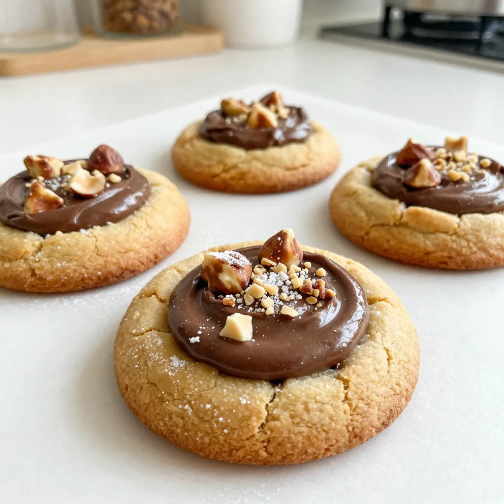 Um köstliche Schokoladen-Hazelnuss gefüllte Kekse zu machen, brauchst du folgende Zutaten: - 240 g ungesalzene Butter, weich - 150 g brauner Zucker, gepackt - 100 g Kristallzucker - 1 großes Ei - 1 Teelöffel Vanilleextrakt - 280 g Weizenmehl - 1 Teelöffel Backnatron - 1/2 Teelöffel Salz - 175 g Zartbitterschokoladenstückchen - 75 g gehackte Haselnüsse (plus extra zum Verzieren) - 150 g Schokoladen-Hasselnuss-Aufstrich (wie Nutella) Diese Zutaten sind der Schlüssel zu deinem leckeren Keks. Die Kombination aus Butter und Zuckern sorgt für eine tolle Textur. Das Ei gibt dem Teig die Bindung. Vanilleextrakt bringt das Aroma nach vorne. Falls du einige Zutaten nicht hast, hier sind Alternativen: - Statt ungesalzener Butter kannst du Margarine verwenden. - Brauner Zucker kann durch weißen Zucker ersetzt werden, aber der Geschmack wird anders. - Für vegane Kekse nimm ein Flax-Ei oder Apfelmus anstelle des Eis. - Glutenfreies Mehl ist eine gute Wahl, wenn du Weizenmehl meiden möchtest. Diese Alternativen helfen dir, die Kekse nach deinem Geschmack anzupassen. Die Nährwerte können variieren, aber hier sind die ungefähren Angaben pro Keks: - Kalorien: 180 - Fett: 9 g - Kohlenhydrate: 25 g - Eiweiß: 2 g - Zucker: 10 g Diese Werte helfen dir, eine informierte Entscheidung zu treffen. Die Kekse sind eine süße Leckerei, also genieße sie in Maßen. {{ingredient_image_2}} Beginnen Sie, indem Sie Ihren Ofen auf 175 °C vorheizen. Nehmen Sie ein Backblech und legen Sie es mit Backpapier aus. Dies hilft, dass die Kekse nicht ankleben. Stellen Sie sicher, dass alle Zutaten bereitstehen: Butter, Zucker, Ei, Vanille, Mehl, Backnatron, Salz, Schokolade, Haselnüsse und den Aufstrich. In einer großen Schüssel kombinieren Sie die weiche Butter, den braunen Zucker und den Kristallzucker. Mixen Sie diese Mischung mit einem Handmixer, bis sie cremig ist. Fügen Sie dann das Ei und den Vanilleextrakt hinzu. Mixen Sie weiter, bis alles gut vermischt ist. In einer separaten Schüssel mischen Sie das Mehl, das Backnatron und das Salz. Geben Sie diese Mischung nach und nach zu den feuchten Zutaten. Rühren Sie, bis alles gerade so vermischt ist. Zuletzt heben Sie die Schokoladenstückchen und die gehackten Haselnüsse unter. Nehmen Sie etwa 2 Esslöffel Keksteig und drücken Sie ihn in Ihrer Handfläche flach. Legen Sie einen Teelöffel Schokoladen-Hasselnuss-Aufstrich in die Mitte. Wickeln Sie den Teig um den Aufstrich, bis eine Kugel entsteht. Wiederholen Sie dies mit dem restlichen Teig. Platzieren Sie die Keks-Kugeln auf dem Backblech. Lassen Sie genug Platz zwischen den Kugeln, damit sie auseinanderlaufen können. Drücken Sie einige gehackte Haselnüsse leicht auf die Oberseiten der Kekse. Backen Sie die Kekse im vorgeheizten Ofen für 10-12 Minuten. Achten Sie darauf, dass die Ränder goldbraun sind und die Mitte noch leicht weich aussieht. Nehmen Sie das Blech heraus und lassen Sie die Kekse 5 Minuten darauf abkühlen. Danach legen Sie sie auf ein Kuchengitter, um vollständig abzukühlen. Genießen Sie die Kekse warm, vielleicht mit einem Glas Milch oder einer Tasse Kaffee. Um perfekte Schokoladen-Hazelnuss gefüllte Kekse zu backen, gibt es einige einfache Tricks. Achte darauf, deine Butter weich, aber nicht geschmolzen zu verwenden. Dies hilft, die Kekse schön luftig zu machen. Mixe die Butter und Zucker gründlich, bis sie hell und cremig sind. Dies ist der Schlüssel zu einem tollen Geschmack und toller Textur. Ein häufiger Fehler ist, den Teig zu lange zu mischen. Mische nur, bis die Zutaten gerade verbunden sind. Zu langes Mischen macht die Kekse hart. Achte darauf, den Schokoladen-Hasselnuss-Aufstrich in die Mitte des Teigs zu legen. Wickele den Teig gut darum, damit die Füllung beim Backen nicht ausläuft. Um den Schokoladengeschmack zu intensivieren, füge mehr Zartbitterschokoladenstückchen hinzu. Du kannst auch etwas Kakao-Pulver in den Teig geben. Ein Spritzer Espresso kann den Schokoladengeschmack verstärken und die Kekse noch leckerer machen. Experimentiere mit verschiedenen Schokoladensorten, um deinen perfekten Keks zu finden. Pro Tipps Buttertemperatur: Stellen Sie sicher, dass die Butter weich, aber nicht geschmolzen ist. Dies hilft, eine luftige und gleichmäßige Keksstruktur zu erreichen. Teig kühlen: Wenn der Teig zu klebrig ist, können Sie ihn für etwa 30 Minuten im Kühlschrank kühlen. Dies erleichtert das Formen der Keks-Kugeln. Variation der Füllung: Experimentieren Sie mit verschiedenen Füllungen wie Erdnussbutter oder Karamell, um Abwechslung in die Kekse zu bringen. Aufbewahrung: Bewahren Sie die Kekse in einem luftdichten Behälter auf, um ihre Frische und Knusprigkeit zu erhalten. {{image_4}} Für glutenfreie Kekse kannst du das Weizenmehl ersetzen. Nutze eine glutenfreie Mehlmischung. Diese Mischungen sind oft gut abgestimmt. Achte darauf, dass die Mischung auch Bindemittel enthält. Diese helfen, die Struktur der Kekse zu halten. So wird der Teig nicht bröckelig. Du kannst kreativ sein mit der Füllung. Nutze verschiedene Schokoladensorten. Weiße Schokolade oder Milchschokolade sind tolle Optionen. Haselnussbutter oder Erdnussbutter geben einen anderen Geschmack. Für einen fruchtigen Touch füge Marmelade hinzu. Himbeeren passen gut zu Schokolade. Experimentiere und finde deine Lieblingsfüllung! Die Dekoration macht die Kekse besonders. Du kannst Puderzucker darüber streuen. Das sieht toll aus und schmeckt gut. Außerdem könntest du die Kekse mit Schokoladenglasur überziehen. Für einen Crunch streue gehackte Nüsse darauf. Bunte Streusel geben einen fröhlichen Look. Sei kreativ und lass deiner Fantasie freien Lauf! Um die Schokoladen-Hazelnuss gefüllten Kekse frisch zu halten, bewahren Sie sie in einem luftdichten Behälter auf. Dieser Behälter schützt die Kekse vor Luft und Feuchtigkeit. Legen Sie ein Stück Brot in den Behälter. Das Brot hält die Kekse weich und frisch. Wenn Sie mehrere Sorten Kekse haben, trennen Sie sie, um den Geschmack zu bewahren. Um Kekse einzufrieren, lassen Sie sie zuerst vollständig abkühlen. Wickeln Sie sie dann einzeln in Frischhaltefolie ein. Legen Sie die eingewickelten Kekse in einen Gefrierbeutel. Beschriften Sie den Beutel mit dem Datum. Die Kekse können bis zu drei Monate im Gefrierfach bleiben. Zum Auftauen legen Sie sie einfach bei Raumtemperatur für etwa 30 Minuten hin. Die Kekse sind bei richtiger Lagerung etwa eine Woche haltbar. Wenn Sie sie im Kühlschrank aufbewahren, bleiben sie bis zu zwei Wochen frisch. Achten Sie darauf, die Kekse gut zu verpacken, um ihre Qualität zu sichern. Wenn Sie die Kekse nicht sofort essen, ist das Einfrieren die beste Option. Die Kekse brauchen etwa 10-12 Minuten im Ofen. Sie sind fertig, wenn die Ränder goldbraun sind. Die Mitte sollte noch weich aussehen. Achten Sie darauf, sie nicht zu lange zu backen. So bleiben sie schön saftig. Ja, Sie können die Kekse ohne Ei machen. Verwenden Sie stattdessen Apfelmus oder Leinsamen. Ein Esslöffel Apfelmus ersetzt ein Ei. Mischen Sie einen Esslöffel Leinsamen mit drei Esslöffeln Wasser. Lassen Sie es fünf Minuten stehen, bevor Sie es verwenden. Sie finden die meisten Zutaten in jedem Supermarkt. Schokoladen-Hasselnuss-Aufstrich gibt es oft in der Süßwarenabteilung. Für hochwertige Schokoladenstückchen und gehackte Haselnüsse können Sie online oder in Fachgeschäften nachsehen. Achten Sie auf die Qualität der Zutaten für den besten Geschmack. Um die Kekse vegan zu machen, ersetzen Sie die Butter durch pflanzliche Margarine. Verwenden Sie das Ei-Ersatzmittel wie Apfelmus oder Leinsamen. Achten Sie auch darauf, einen veganen Schokoladen-Hasselnuss-Aufstrich zu wählen. So genießen Sie die Kekse ganz ohne tierische Produkte. Diese Anleitung zeigt, wie Sie köstliche Schokoladen-Hazelnuss-Kekse backen können. Wir haben die Hauptzutaten und gesunde Alternativen besprochen. Außerdem gab es viele Tipps, um perfekte Kekse zu zaubern. Variationen wie glutenfreie Optionen und einfache Aufbewahrungshinweise helfen Ihnen dabei. Egal, ob für sich selbst oder als Geschenk, diese Kekse sind immer ein Hit. Viel Spaß beim Backen und Ausprobieren!