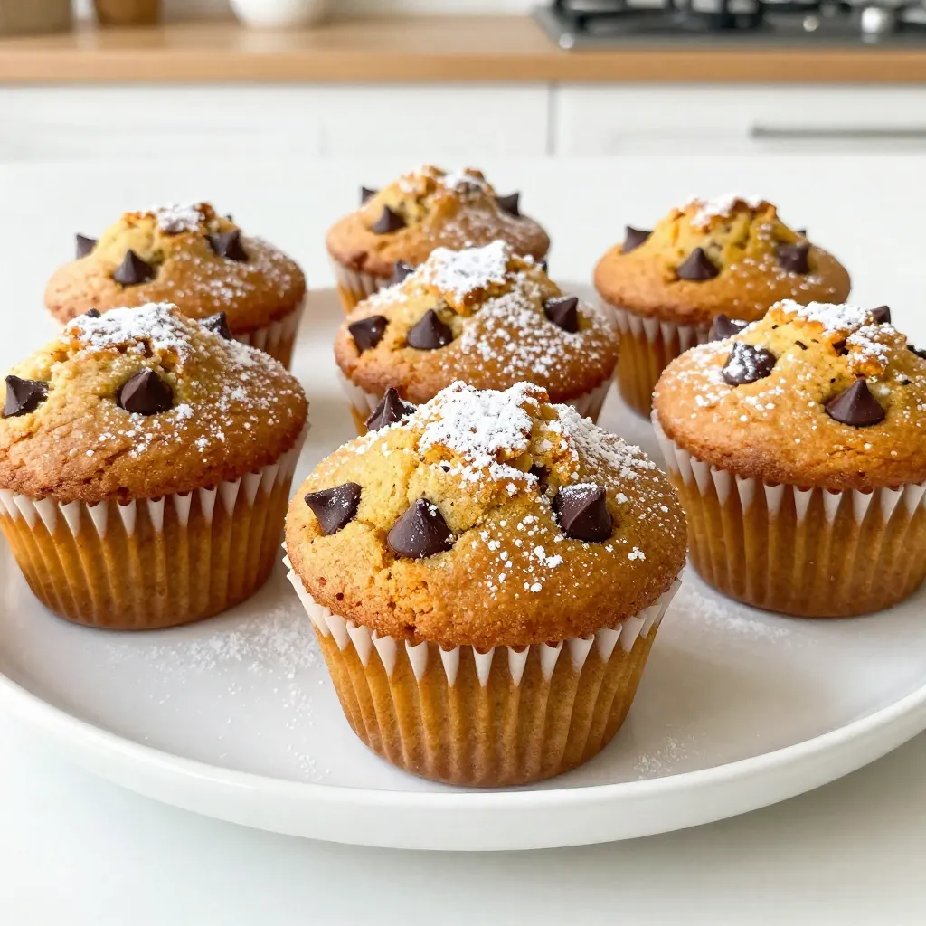 Die Zutaten für diese Muffins sind einfach und lecker. Hier ist, was du brauchst: - 1 Tasse Kürbispüree aus der Dose - 1/2 Tasse Kristallzucker - 1/2 Tasse brauner Zucker, fest gepackt - 1/3 Tasse Pflanzenöl - 2 große Eier - 1 Teelöffel Vanilleextrakt - 1 1/2 Tassen Weizenmehl (Typ 405) - 1 Teelöffel Backpulver - 1/2 Teelöffel Natron - 1 Teelöffel gemahlener Zimt - 1/2 Teelöffel gemahlene Muskatnuss - 1/4 Teelöffel gemahlener Ingwer - 1/2 Teelöffel Salz - 1 Tasse Schokoladenstückchen Wenn du einige Zutaten nicht hast, gibt es gute Alternativen. Du kannst anstelle von Kristallzucker auch Honig verwenden. Statt Pflanzenöl kannst du auch Kokosöl nutzen. Für eine glutenfreie Variante nimm einfach glutenfreies Mehl. Vegane Muffins sind auch möglich. Ersetze die Eier durch Leinsamen oder Apfelmus. Achte darauf, frische Zutaten zu wählen. Das Kürbispüree sollte von guter Qualität sein. Brauner Zucker gibt den Muffins einen tollen Geschmack. Wähle hochwertige Schokoladenstückchen für mehr Genuss. Wenn du Gewürze kaufst, achte auf das Haltbarkeitsdatum. Frische Gewürze schmecken intensiver und besser. {{ingredient_image_2}} Heize deinen Ofen auf 175 °C vor. Das ist die ideale Temperatur für die Muffins. Bereite deine Muffinform vor. Du kannst Papierförmchen verwenden oder die Form leicht einfetten. So kleben die Muffins nicht fest. In einer großen Schüssel vermenge ich 1 Tasse Kürbispüree, 1/2 Tasse Kristallzucker, 1/2 Tasse braunen Zucker und 1/3 Tasse Pflanzenöl. Ich rühre alles gut durch, bis die Mischung homogen ist. Dann füge ich 2 große Eier und 1 Teelöffel Vanilleextrakt hinzu. Ich schlage alles kräftig, bis es gut vermischt ist. In einer anderen Schüssel vermenge ich 1 1/2 Tassen Weizenmehl, 1 Teelöffel Backpulver, 1/2 Teelöffel Natron, 1 Teelöffel Zimt, 1/2 Teelöffel Muskatnuss, 1/4 Teelöffel Ingwer und 1/2 Teelöffel Salz. Ich mische die trockenen Zutaten gut. Dann gebe ich sie nach und nach zu den feuchten Zutaten. Ich rühre vorsichtig, bis alles gerade vermischt ist. Dann falte ich 1 Tasse Schokoladenstückchen unter die Masse. Das sorgt für einen tollen Geschmack! Ein häufiger Fehler beim Backen ist das Übermixen des Teigs. Wenn du zu lange rührst, werden die Muffins hart. Mische die trockenen und feuchten Zutaten nur, bis sie gerade zusammenkommen. Ein weiterer Fehler ist das falsche Messen der Zutaten. Verwende einen Messbecher für Flüssigkeiten und eine Waage für die trockenen Zutaten. So bekommst du die besten Muffins. Die richtige Temperatur und Zeit sind wichtig. Heize deinen Ofen auf 175 °C vor. Backe die Muffins etwa 18 bis 20 Minuten. Benutze einen Zahnstocher, um zu testen, ob sie fertig sind. Wenn er sauber herauskommt, sind die Muffins bereit. Wenn du sie zu lange backst, werden sie trocken. Um die Muffins besonders saftig zu machen, kannst du etwas Joghurt oder Apfelmus hinzufügen. Diese Zutaten geben Feuchtigkeit und einen tollen Geschmack. Du kannst auch die Schokoladenstückchen leicht mit Mehl bestäuben, bevor du sie in den Teig gibst. Dadurch sinken sie nicht auf den Boden. Ein weiterer Tipp ist, die Muffins nach dem Backen in ein Tuch zu wickeln. So bleiben sie weich und frisch. Pro Tipps Verwenden Sie frisches Kürbispüree: Wenn Sie die Möglichkeit haben, frisches Kürbispüree zu verwenden, wird der Geschmack der Muffins noch intensiver und aromatischer. Variieren Sie die Schokoladenstückchen: Experimentieren Sie mit verschiedenen Arten von Schokoladenstückchen, wie z.B. Zartbitter oder weiße Schokolade, um unterschiedliche Geschmacksrichtungen zu erzielen. Teig nicht übermixen: Achten Sie darauf, den Teig nur so lange zu rühren, bis alles gerade vermischt ist, um eine zarte Konsistenz der Muffins zu erhalten. Für zusätzliche Feuchtigkeit: Fügen Sie eine halbe Tasse Joghurt oder Apfelmus hinzu, um die Muffins besonders saftig zu machen. {{image_4}} Wenn du die Schokoladenstückchen in deinem Rezept ändern möchtest, gibt es viele Optionen. Du kannst weiße Schokolade verwenden, um einen süßen, cremigen Geschmack zu erzielen. Nüsse wie Walnüsse oder Pecannüsse bringen einen tollen Crunch. Diese Alternativen machen deine Muffins einzigartig und lecker. Denk daran, die Menge der Stückchen oder Nüsse anzupassen, damit der Teig nicht zu schwer wird. Wenn du glutenfrei backen möchtest, ersetze das Weizenmehl durch eine glutenfreie Mischung. Achte darauf, dass alle anderen Zutaten ebenfalls glutenfrei sind. Für eine vegane Option nimm einfach pflanzliche Eierersatzstoffe und pflanzliche Milch. So kannst du alle in deiner Familie glücklich machen, egal welche Diät sie haben. Diese Muffins passen perfekt zu jeder Jahreszeit. Im Herbst kannst du Gewürze wie Nelken oder Piment hinzufügen, um den Geschmack zu intensivieren. Zu Weihnachten könntest du Zimt oder Anis verwenden, um die Festtagsstimmung zu feiern. Im Frühling füge frische Beeren hinzu, um eine fruchtige Note zu erhalten. Lass deiner Kreativität freien Lauf und passe die Muffins an die Saison an! Um die Schokoladenstückchen-Kürbismuffins frisch zu halten, lagere sie in einem luftdichten Behälter. So bleiben sie weich und lecker. Stelle den Behälter an einen kühlen, trockenen Ort. Vermeide direkte Sonneneinstrahlung. Wenn du die Muffins länger aufbewahren möchtest, kannst du sie auch im Kühlschrank lagern. Du kannst die Muffins auch einfrieren. Lass sie zuerst vollständig abkühlen. Packe sie dann einzeln in Frischhaltefolie ein und lege sie in einen Gefrierbeutel. So bleiben sie bis zu drei Monate frisch. Zum Auftauen, lege die Muffins einfach für ein paar Stunden bei Raumtemperatur heraus. Du kannst sie auch kurz in die Mikrowelle legen, um sie schnell aufzuwärmen. Die Haltbarkeit der Muffins hängt von der Lagerung ab. Bei Raumtemperatur bleiben sie etwa fünf Tage frisch. Im Kühlschrank halten sie etwa eine Woche. Im Gefrierfach können sie bis zu drei Monate gelagert werden. Achte darauf, die Muffins gut zu verpacken, um Gefrierbrand zu vermeiden. Schokoladenstückchen-Kürbismuffins haben etwa 190 Kalorien pro Muffin. Die genaue Zahl kann je nach Zutaten variieren. Wenn Sie weniger Zucker oder Öl verwenden, können die Kalorien sinken. Muffins sind eine süße Leckerei, die in Maßen genossen werden sollte. Ja, Sie können frisches Kürbispüree verwenden! Achten Sie darauf, den Kürbis gut zu kochen und zu pürieren. Entfernen Sie die Schale und die Kerne. Frisches Püree hat einen tollen Geschmack und eine schöne Textur. Manchmal kann es ein wenig mehr Feuchtigkeit enthalten. Passen Sie die Flüssigkeitsmenge in Ihrem Rezept an, um das auszugleichen. Wenn Ihre Muffins nicht aufgegangen sind, könnte es an mehreren Gründen liegen. Möglicherweise waren die Zutaten nicht frisch. Backpulver und Natron müssen aktiv und nicht abgelaufen sein. Es ist wichtig, die trockenen und feuchten Zutaten gut zu mischen, aber nicht zu übermixen. Übermäßiges Rühren kann die Muffins dicht machen. Sie können die Muffins bis zu fünf Tage aufbewahren. Lagern Sie sie in einem luftdichten Behälter bei Raumtemperatur. Für längere Haltbarkeit können Sie die Muffins einfrieren. Wickeln Sie sie gut ein und legen Sie sie in einen Gefrierbeutel. So bleiben sie frisch und lecker für bis zu drei Monate. Schokoladenstückchen-Kürbismuffins sind einfach und lecker. Wir haben die Hauptzutaten, Alternativen und Tipps zur Auswahl besprochen. Du hast gelernt, wie du die Muffins Schritt für Schritt zubereitest und häufige Fehler vermeidest. Variationen wie glutenfrei oder vegan sind möglich. Außerdem hast du wichtige Lagerungsinformationen und Antworten auf häufige Fragen erhalten. Probiere diese Muffins selbst aus und genieße sie! Du kannst deine Backkünste verbessern und Freunde beeindrucken.