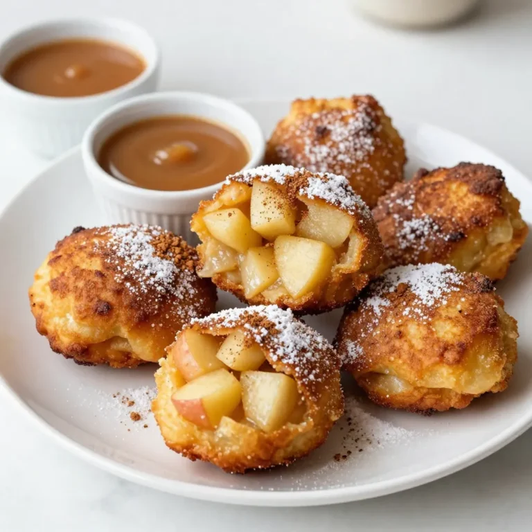 Für die Zimt-Zucker Apfelküchle brauchst du folgende Zutaten: - 2 große Äpfel, geschält, entkernt und gewürfelt (Granny Smith oder Honeycrisp) - 1 Tasse Weizenmehl - 1/4 Tasse Kristallzucker - 1 Esslöffel Backpulver - 1/2 Teelöffel gemahlener Zimt (plus extra zum Bestäuben) - 1/4 Teelöffel Salz - 1 großes Ei - 1/3 Tasse Milch - 1 Teelöffel Vanilleextrakt - Pflanzenöl zum Frittieren - 1/2 Tasse Puderzucker (zum Bestreuen) Diese Zutaten geben den Apfelküchlen ihren tollen Geschmack. Die Äpfel sorgen für Frische und Saftigkeit. Falls du nicht alle Zutaten zur Hand hast, gibt es Alternativen. Du kannst: - Glutenfreies Mehl verwenden, um es glutenfrei zu machen. - Honig oder Ahornsirup anstelle von Kristallzucker benutzen. - Pflanzenmilch statt normaler Milch einsetzen. Diese Ersatzprodukte helfen dir, das Rezept anzupassen, ohne den Geschmack zu verlieren. Die Vorbereitung dauert etwa 15 Minuten. Die gesamte Zubereitungszeit beträgt 30 Minuten. Mit diesem Rezept erhältst du 8 köstliche Küchle. Diese Portion reicht perfekt für eine kleine Runde mit Freunden oder Familie. {{ingredient_image_2}} Zuerst brauchst du zwei große Äpfel. Granny Smith oder Honeycrisp sind perfekt. Schäle die Äpfel und entkerne sie. Schneide sie dann in kleine Stücke. Gib die gewürfelten Äpfel in eine Schüssel. Füge einen Esslöffel Kristallzucker und eine Prise Zimt hinzu. Mische alles gut. Lass die Äpfel ein wenig stehen. So können sie Saft abgeben. Nimm eine große Schüssel. Gib dort eine Tasse Weizenmehl, den Rest des Kristallzuckers, einen Esslöffel Backpulver, ½ Teelöffel Zimt und ¼ Teelöffel Salz hinein. Mische die trockenen Zutaten gut. Achte darauf, dass alles gleichmäßig verteilt ist. Diese Mischung ist die Basis für den Teig. In einer separaten Schüssel verquirlst du ein großes Ei. Füge ⅓ Tasse Milch und 1 Teelöffel Vanilleextrakt hinzu. Misch alles gut. Gieße die flüssigen Zutaten in die trockenen Zutaten. Rühre vorsichtig, bis alles kombiniert ist. Dann hebe die vorbereiteten Äpfel unter den Teig. Sei sanft, damit die Äpfel nicht zerdrückt werden. Erhitze etwa 5 cm Pflanzenöl in einer tiefen Pfanne. Die Temperatur sollte bei 175 °C liegen. Verwende ein Küchenthermometer, um sicherzustellen, dass das Öl heiß genug ist. Mit einem Löffel nimm kleine Portionen des Teigs und gib sie vorsichtig ins Öl. Frittiere die Küchle 3-4 Minuten auf jeder Seite, bis sie goldbraun sind. Nimm sie mit einem Schaumlöffel heraus und lege sie auf Küchenpapier. Mische in einer kleinen Schüssel Puderzucker mit einer Prise Zimt. Bestäube die warmen Apfelküchle großzügig mit dieser Mischung. Lege die Küchle auf eine Servierplatte. Du kannst sie auch warm servieren. Ein leichter Spritzer Zimt macht sie noch besser. Für einen besonderen Genuss serviere sie mit warmem Karamellsirup zum Dippen. Um perfekte Apfelküchle zu frittieren, ist die Temperatur des Öls wichtig. Erhitze das Pflanzenöl auf 175 °C. Teste die Temperatur, indem du einen kleinen Teigklumpen hineingibst. Wenn er sofort hochkommt und brutzelt, ist das Öl bereit. Frittiere die Küchle in kleinen Portionen. So vermeidest du, dass die Temperatur sinkt. Das sorgt für knusprige Küchle. Drehe sie nach 3-4 Minuten um, wenn sie goldbraun sind. Lass sie auf Küchenpapier abtropfen. Die Wahl der Äpfel ist entscheidend. Granny Smith und Honeycrisp sind ideal, da sie fest und süß-sauer sind. Diese Sorten halten beim Frittieren gut ihre Form. Du kannst auch andere Äpfel verwenden, aber schmecke vorher, ob sie süß genug sind. Süßere Äpfel erfordern weniger Zucker im Teig. Probiere verschiedene Sorten aus, um deinen Favoriten zu finden. Ein häufiger Fehler ist, den Teig zu übermixen. Rühre die Zutaten nur, bis sie kombiniert sind. Das sorgt für lockere Küchle. Ein weiterer Fehler ist, die Küchle zu lange zu frittieren. Achte darauf, sie nicht zu dunkel werden zu lassen. Auch das Abtropfen ist wichtig. Lasse sie auf Küchenpapier ruhen, um überschüssiges Öl zu entfernen. So bleiben sie leicht und lecker. Pro Tipps Äpfel wählen: Verwenden Sie festere Apfelsorten wie Granny Smith oder Honeycrisp, um die beste Textur und den besten Geschmack zu erzielen. Teig nicht übermixen: Mischen Sie den Teig nur so lange, bis die Zutaten gerade kombiniert sind, um zähe Küchle zu vermeiden. Öltemperatur prüfen: Verwenden Sie ein Küchenthermometer, um sicherzustellen, dass das Öl die richtige Temperatur hat, bevor Sie die Küchle frittieren. Variationen ausprobieren: Fügen Sie dem Teig Nüsse oder Rosinen hinzu, um zusätzliche Textur und Geschmack zu erhalten. {{image_4}} Möchtest du deinen Apfelküchlen etwas mehr Biss geben? Füge einfach Nüsse hinzu! Walnüsse oder Mandeln passen perfekt. Hacke sie grob und mische sie unter den Teig, bevor du die Äpfel hinzufügst. Die Nüsse geben den Küchlen einen tollen Crunch und einen nussigen Geschmack. Für eine vegane Version verwende pflanzliche Milch und ein Ei-Ersatzprodukt. Du kannst Apfelmus oder Leinsamen verwenden, um das Ei zu ersetzen. Mische einen Esslöffel Leinsamen mit drei Esslöffeln Wasser. Lass es kurz quellen. Diese Variante ist einfach und lecker. Wenn du Gluten meiden möchtest, ersetze das Weizenmehl durch glutenfreies Mehl. Viele Marken bieten gute Mischungen an. Achte darauf, dass alle anderen Zutaten auch glutenfrei sind. So kannst du die Apfelküchle ohne Bedenken genießen. Wenn du einige Apfelküchle übrig hast, lass sie zuerst abkühlen. Lege sie dann in einen luftdichten Behälter. So bleiben sie frisch. Du kannst sie auch mit etwas Küchenpapier zwischen den Schichten schützen. Das hilft, die Feuchtigkeit zu regulieren. Zum Aufwärmen kannst du die Fritteln in einer Pfanne oder im Ofen erwärmen. In der Pfanne erhitzt du sie bei mittlerer Hitze. So werden sie knusprig. Im Ofen legst du sie bei 180 °C für etwa 5-7 Minuten. So bleiben sie saftig und warm. Im Kühlschrank halten die Apfelküchle etwa 3 Tage. Wenn du sie länger aufbewahren möchtest, friere sie ein. Im Gefrierschrank sind sie bis zu 2 Monate haltbar. Wickel sie gut ein, damit sie keinen Frostgeschmack bekommen. Um sie wieder aufzutauen, lasse sie einfach bei Raumtemperatur stehen. Zimt-Zucker Apfelküchle schmecken am besten frisch. Wenn du sie aufbewahren musst, lege sie in einen luftdichten Behälter. So bleiben sie 1 bis 2 Tage frisch. Du kannst sie auch einfrieren. In einem gefrierfesten Behälter halten sie bis zu 3 Monate. Zum Aufwärmen backe sie im Ofen, um die Knusprigkeit zurückzubekommen. Ja, du kannst die Äpfel vorher vorbereiten. Schäle und entkerne sie, dann würfle sie. Vermische sie mit etwas Zucker und Zimt. Lass sie etwas stehen, damit sie Saft abgeben. Das macht die Küchle saftiger und voller Geschmack. So sparst du Zeit, wenn es ans Frittieren geht. Um die Apfelküchle glutenfrei zu machen, ersetze das Weizenmehl durch glutenfreies Mehl. Du kannst auch Mandelmehl oder Kokosmehl verwenden. Die Textur kann leicht anders sein, aber der Geschmack bleibt lecker. Achte darauf, glutenfreie Backpulver zu verwenden. So kannst du die Küchle ohne Gluten genießen. Apfelküchle sind köstlich allein, aber Beilagen machen sie noch besser. Du kannst sie mit einer Kugel Vanilleeis servieren. Warmes Karamell oder Schokoladensoße passt perfekt dazu. Ein Klecks Schlagsahne oder griechischer Joghurt sind auch tolle Optionen. Diese Beilagen verleihen den Küchlen einen besonderen Touch. Zimt-Zucker Apfelküchle sind einfach und lecker. Wir haben die Hauptzutaten, Zubereitung und Variationen besprochen. Beachte unsere Tipps, um häufige Fehler zu vermeiden und die beste Apfelwahl zu treffen. Lagerung und Aufwärmen sind ebenfalls wichtig, um die Frische zu erhalten. Probiere diese Rezepte aus und genieße die köstlichen Apfelküchle. Sie bringen Freude und Geschmack in jede Küche.
