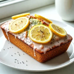 Um einen perfekten Zitronen-Mohn-Kuchen zu backen, brauchen Sie folgende Zutaten: - 1 1/2 Tassen Allzweckmehl - 1 Teelöffel Backpulver - 1/2 Teelöffel Natron - 1/4 Teelöffel Salz - 1/4 Tasse Mohnsamen - 1/2 Tasse ungesalzene Butter, weich - 1 Tasse Kristallzucker - 2 große Eier - 1/2 Tasse griechischer Joghurt - 1/4 Tasse frischer Zitronensaft - Abrieb von 2 Zitronen - 1 Teelöffel Vanilleextrakt - 1/4 Tasse Puderzucker (für die Glasur) - 1 Esslöffel frischer Zitronensaft (für die Glasur) Jede Zutat spielt eine wichtige Rolle. Zum Beispiel bringt das Mehl die Struktur. Die Butter sorgt für Feuchtigkeit und Geschmack. Falls Sie einige Zutaten nicht haben, gibt es Alternativen. Anstelle von Allzweckmehl können Sie auch Mandelmehl verwenden. Das gibt dem Kuchen einen nussigen Geschmack. Wenn Sie keine Mohnsamen haben, sind gehackte Nüsse eine gute Wahl. Sie fügen eine schöne Textur hinzu. Statt griechischem Joghurt können Sie auch saure Sahne nehmen. Dieser Zitronen-Mohn-Kuchen hat pro Portion etwa: - Kalorien: 250 - Kohlenhydrate: 35 g - Fett: 12 g - Eiweiß: 4 g Die Nährwerte können je nach Zutaten leicht variieren. Der Kuchen ist eine süße Leckerei, die in Maßen genossen werden sollte. {{ingredient_image_2}} Zuerst heize ich den Ofen auf 175°C vor. Das ist wichtig, damit der Kuchen gleichmäßig backt. Ich fette eine Kastenform von 9x5 Zoll ein und stelle sie beiseite. Die richtige Vorbereitung macht das Backen einfacher. In einer mittelgroßen Schüssel vermische ich 1 1/2 Tassen Allzweckmehl, 1 Teelöffel Backpulver, 1/2 Teelöffel Natron, 1/4 Teelöffel Salz und 1/4 Tasse Mohnsamen. Ich rühre alles gut durch, damit die Zutaten gleichmäßig verteilt sind. Diese Mischung ist die Basis für unseren Kuchen. In einer großen Schüssel nehme ich 1/2 Tasse weiche Butter und 1 Tasse Kristallzucker. Mit einem elektrischen Mixer schlage ich die Mischung für etwa 3-4 Minuten. Sie sollte leicht und fluffig werden. Dies sorgt für eine schöne Textur im Kuchen. Ich füge zwei große Eier einzeln hinzu. Nach jedem Ei schlage ich gut durch. Dann rühre ich 1/2 Tasse griechischen Joghurt, 1/4 Tasse frischen Zitronensaft, den Abrieb von zwei Zitronen und 1 Teelöffel Vanilleextrakt unter. Diese Zutaten bringen Geschmack und Feuchtigkeit in den Teig. Jetzt gebe ich die trockenen Zutaten nach und nach in die feuchte Mischung. Ich rühre vorsichtig, bis alles gerade so vermischt ist. Es ist in Ordnung, wenn ein paar Mehlnester bleiben. Dann gieße ich den Teig in die vorbereitete Kastenform und glätte die Oberfläche mit einem Spatel. Ich backe das Brot im vorgeheizten Ofen für 50-60 Minuten. Ein Zahnstocher sollte sauber herauskommen, wenn ich ihn in die Mitte steche. Wenn die Oberfläche zu schnell bräunt, decke ich sie locker mit Aluminiumfolie ab. Nach dem Backen lasse ich das Brot etwa 10 Minuten in der Form abkühlen. Dann transferiere ich es auf ein Kuchengitter, um vollständig abzukühlen. Ein häufiger Fehler ist, die Zutaten nicht richtig abzuwiegen. Dies kann die Konsistenz des Kuchens beeinträchtigen. Verwende eine Küchenwaage für genaue Maße. Ein weiterer Fehler ist, den Teig zu stark zu mischen. Mische nur bis alles feucht ist. So bleibt der Kuchen locker und leicht. Für den perfekten Teig achte darauf, die Butter weich, aber nicht flüssig zu haben. Sie sollte leicht cremig sein. Füge dann die Eier einzeln hinzu und schlage sie gut unter. Das hilft, Luft in den Teig zu bekommen. Wenn du die trockenen Zutaten hinzufügst, rühre vorsichtig. Es ist okay, wenn ein paar Mehlnester bleiben. Die Glasur ist einfach, aber wichtig. Mische Puderzucker mit frischem Zitronensaft. Rühre gut, bis die Mischung glatt ist. Wenn die Glasur zu dick ist, füge mehr Zitronensaft hinzu. Ist sie zu dünn, gib mehr Puderzucker dazu. Träufle die Glasur über den Kuchen, wenn dieser vollständig abgekühlt ist. So bleibt die Glasur schön. Pro Tipps Verwendung frischer Zitronen: Verwenden Sie frische Zitronen für den Saft und den Abrieb, um den besten Geschmack zu erzielen. Die Aromen von frischen Zitronen sind intensiver als die von verarbeiteten Produkten. Teig nicht übermischen: Achten Sie darauf, den Teig nur so lange zu mischen, bis die trockenen Zutaten gerade so eingearbeitet sind. Übermäßiges Mischen kann zu einem dichten Brot führen. Backzeit genau beobachten: Jeder Ofen ist unterschiedlich. Überprüfen Sie das Brot nach 50 Minuten, um sicherzustellen, dass es nicht zu trocken wird. Ein Zahnstocher sollte sauber herauskommen. Glasur anpassen: Passen Sie die Glasur nach Ihrem Geschmack an. Fügen Sie mehr Zitronensaft hinzu, um eine dünnere Glasur zu erhalten, oder erhöhen Sie den Puderzucker für eine dickere Konsistenz. {{image_4}} Möchtest du deinen Zitronen-Mohn-Kuchen aufpeppen? Nutze andere Zitrusfrüchte! Du kannst Limetten, Orangen oder Grapefruits verwenden. Diese Früchte geben dem Kuchen einen neuen Geschmack. Der Prozess bleibt gleich. Ersetze einfach den Zitronensaft und -abrieb im Rezept. So wird dein Kuchen frischer und aufregender. Wenn du eine vegane Option wünschst, gibt es tolle Alternativen. Ersetze die Eier durch Apfelmus oder Leinsamen. Verwende pflanzliche Butter oder Kokosöl anstelle von normaler Butter. Statt griechischem Joghurt kannst du pflanzlichen Joghurt verwenden. Diese Zutaten machen den Kuchen ebenso lecker und saftig. Möchtest du mehr Geschmack? Füge Nüsse oder Trockenfrüchte hinzu! Walnüsse oder Mandeln passen gut zum Kuchen. Trockenfrüchte wie Cranberries oder Aprikosen bringen eine süße Note. Mische sie einfach unter den Teig, bevor du ihn in die Form gießt. So wird dein Zitronen-Mohn-Kuchen noch köstlicher und nahrhafter. Um den Zitronen-Mohn-Kuchen frisch zu halten, bewahre ihn in einem luftdichten Behälter auf. So bleibt er weich und saftig. Du kannst ihn auch in Frischhaltefolie wickeln, wenn du keinen Behälter hast. Stelle den Kuchen an einem kühlen, trockenen Ort auf. Vermeide direkte Sonneneinstrahlung oder hohe Temperaturen. Der Zitronen-Mohn-Kuchen bleibt bei richtiger Lagerung etwa 3 bis 5 Tage frisch. Du solltest ihn regelmäßig auf Schimmel oder Veränderungen prüfen. Wenn du ihn in den Kühlschrank legst, kann er bis zu einer Woche halten. Die Kühle kann den Geschmack jedoch leicht verändern. Wenn du den Kuchen länger aufbewahren möchtest, kannst du ihn einfrieren. Schneide den Kuchen in Scheiben und wickle jede Scheibe einzeln in Frischhaltefolie. Lege die verpackten Stücke in einen Gefrierbeutel. So bleibt er bis zu 3 Monate frisch. Zum Auftauen lege die Scheiben einfach in den Kühlschrank oder bei Raumtemperatur. So kannst du jederzeit ein Stück genießen! Um zu verhindern, dass der Kuchen trocken wird, achte auf die Backzeit. Backe den Kuchen nur so lange, bis ein Zahnstocher sauber herauskommt. Überbacken führt zu Trockenheit. Eine andere wichtige Sache ist das Mischen. Rühre den Teig nicht zu lange, um die Luftigkeit zu erhalten. Verwende auch frische Zutaten, besonders die Eier und die Butter. Diese sorgen für Feuchtigkeit. Ja, du kannst den Kuchen ohne Mohnsamen backen. Der Kuchen wird trotzdem lecker sein. Du kannst die Mohnsamen einfach weglassen oder sie durch andere Samen ersetzen, wie z.B. Sonnenblumenkerne. So bleibt der Kuchen knackig und behält die gute Textur. Für dieses Rezept brauchst du einige einfache Küchenwerkzeuge: - Eine Kastenform (9x5 Zoll) - Zwei Schüsseln (eine für trockene und eine für feuchte Zutaten) - Ein elektrischer Mixer für die Butter und den Zucker - Ein Spatel zum Mischen - Einen Zahnstocher, um den Kuchen zu testen Serviere den Kuchen auf einem Holzbrett oder einem schönen Teller. Garniere ihn mit Zitronenscheiben und einer Prise Mohnsamen. Das sieht nicht nur gut aus, sondern bringt auch frische Aromen. Du kannst den Kuchen als Dessert oder zum Kaffee anbieten. Ja, wenn du glutenfreies Mehl verwendest, wird der Kuchen glutenfrei. Achte darauf, ein gutes glutenfreies Mehl zu wählen, das zum Backen geeignet ist. Die Struktur könnte sich leicht ändern, aber der Geschmack bleibt lecker. Der Zitronen-Mohn-Kuchen ist einfach zuzubereiten und köstlich. Wir haben die wichtigsten Zutaten, die Zubereitung, Tipps zur Vermeidung von Fehlern und verschiedene Variationen betrachtet. Bei der Lagerung bleibt der Kuchen frisch und lecker. Beachte die Nährwerte für gesunde Entscheidungen. Für kreative Abwandlungen kannst du andere Früchte oder glutenfreies Mehl nutzen. Mit diesen Anleitungen machst du jeden Biss zum Genuss. Viel Spaß beim Backen!